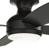 52" Casa Vieja Elite Modern Indoor Hugger Ceiling Fan with LED Light Remote Control Black Opal Glass for Living Room Kitchen House Bedroom Family Home - 3 of 4