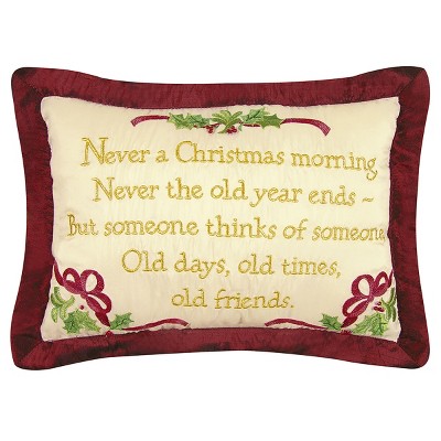 C&F Home Christmas Morning Embroidered Small Petite 8" x 12" Throw Pillow