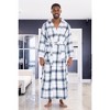 ADR Men's Robe, Plush Fleece Hooded Bathrobe Man, Long Warm Cozy Bath Robe Man - 2 of 4