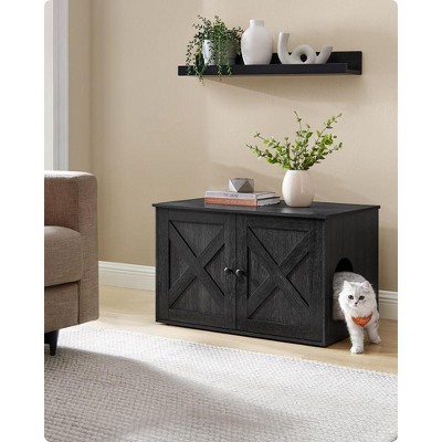 Feandrea Hidden Cat Litter Box Enclosure Litter Box Furniture with Removable Divider Indoor