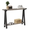 2-Tier Console Sofa Table with Storage Shelf, Entryway Table, V-Shaped Leg Design - 3 of 4