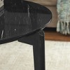 NicBex Modern Imitation Marble Round Coffee Table with Solid Wood Legs,Rubber Wood Side Table,Center Table for Living Room - 4 of 4