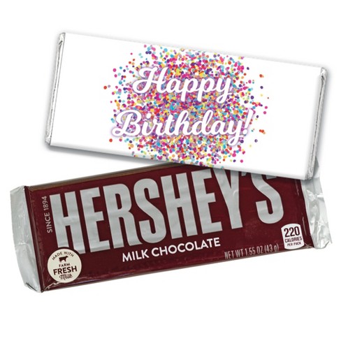 Happy Birthday Candy Party Favors Wrapped Hershey's Chocolate Bars