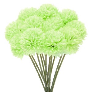 Unique Bargains Plastic Silk Durable Artificial Chrysanthemum Ball Flowers 11" - 1 of 4
