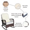 Lyngins Outdoor Rattan Nursery Rocking Chair,Upholstered Glider Rocking Chair with Wide Armrests,Polyester Accent Chair for Living Room - 4 of 4