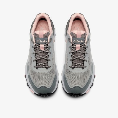 Обувь Clarks Womens Laila Trail2 Waterproof Grey Combination Shoes 8 Medium — фото 6