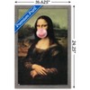 Trends International Reinders - Mona Lisa Bubble Gum Framed Wall Poster Prints - 3 of 4