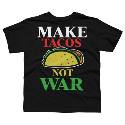 Boy's Design By Humans Make Tacos Not War By MusicoIlustre T-Shirt