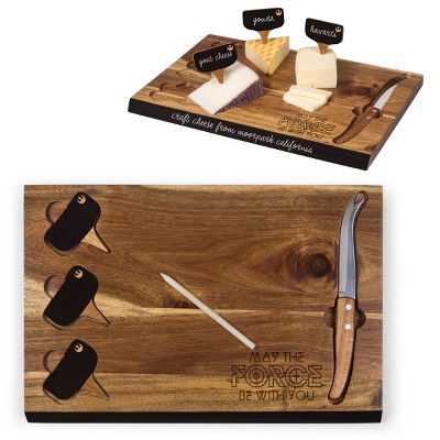 Star Wars Rebel Delio Acacia Cheese Board with Tool Set by Picnic Time