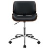TiramisuBest Black and Walnut Swivel Office Chair, Modular Sectional Sofa with Storage, Sideboard Buffet Style Design for Living Room - 3 of 4