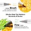 Ohuhu Alcohol Markers Brush Tip, Double Tipped Alcohol Based Art Marker Set - 24 Basic Colors w/ 1 Colorless Blender - Brush & Fine - Honolulu B - 2 of 4