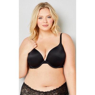 Leading Lady The Lora - Back Smoothing Lace Front-Closure Bra in Black,  Size: 48C