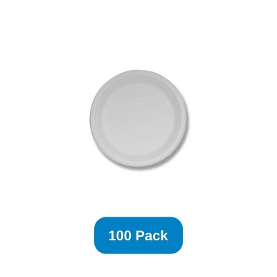 Responsible Products 6" Classic Round Plate Compostable Sugarcane Fiber - Pack of 100