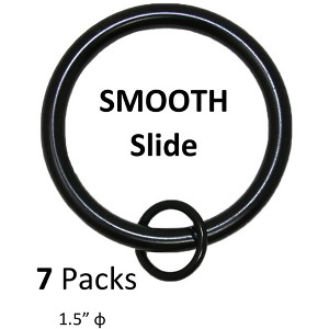 1 1-2 inch Metal Curtain Rings with Eyelets - 8 Finishes - 1 of 4