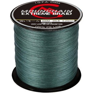 Fishing Line, 4 or 8 Strands Abrasion Resistant Braided Lines Super Strong 100% PE Sensitive Fishing Line 300M - 1 of 4