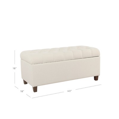 Ainsley Button Tufted Storage Bench - HomePop, 3 of 12