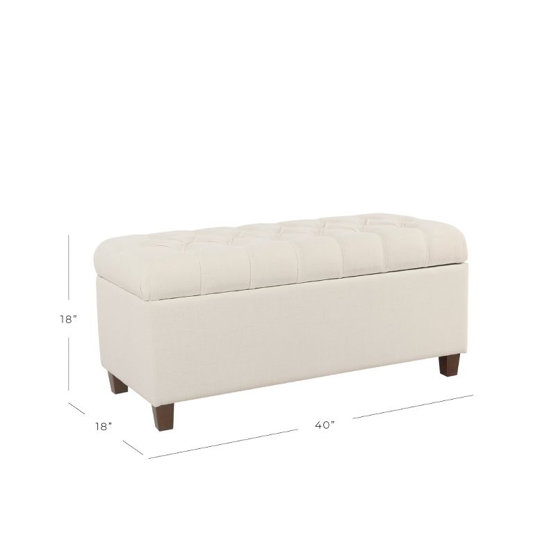 Ainsley Button Tufted Storage Bench - HomePop, 3 of 15
