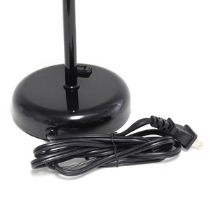Creekwood Home Oslo 19.5" Power Outlet Base Metal Table Desk Lamp with Shade - 1 of 4