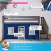 Max & Lily Twin Low Bunk Bed with Staircase and Curtains - 2 of 4