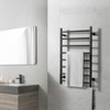 VEVOR 8 Bars Towel Warmer Rack, Wall Mounted Heated Towel Rack for Bathroom, IPX5 Waterpoof Towel Heater Rack with Timer & Display Screen, Black - 2 of 4