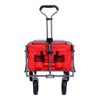 FURNIinspire Outdoor Serving Carts Collapsible Folding Wagon 300L Collapsible Wagon with Tailgate All-Terrain Wheels, Red, 35.43"*21.85"*39.17" - 2 of 4