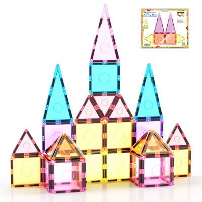 EverPlay 12 PC Magnetic Tiles, Magnetic Building Blocks for Kids, Magnet for Kids 3+