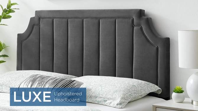 Full/Queen Alyona Channel Tufted Performance Velvet Headboard - Modway, 2 of 8, play video