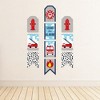 Big Dot of Happiness Fired Up Fire Truck - Hanging Vertical Paper Door Banners - Baby Shower or Birthday Party Wall Decoration Kit - Indoor Door Decor - 3 of 4