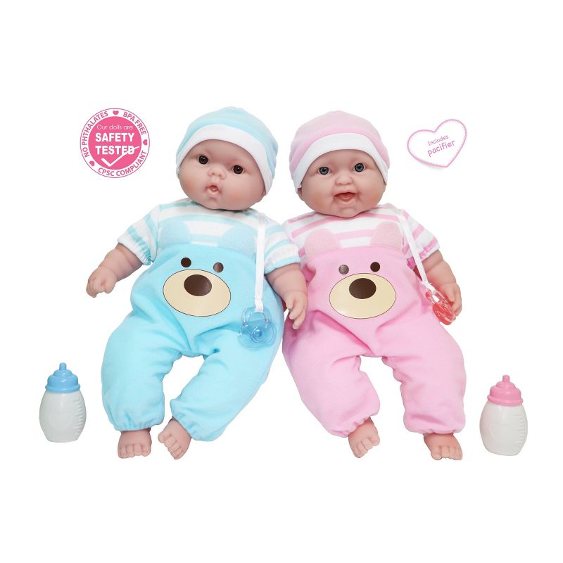 JC Toys Lots to Cuddle Babies 13&#34; Twin Dolls, 1 of 9
