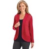 Collections Etc Glitter Shrug Long Sleeve Pointelle Knit Sweater - 3 of 4