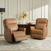 Mario Genuine Leather Transitional Power Recliner with USB Ports Set of 2 | ARTFUL LIVING DESIGN-CAMEL - 2 of 4