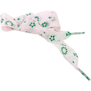 INSPIRE CHIC Flower Prints Flat Chiffon Colorful Shoe Laces 1 Pair - 1 of 4