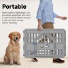 NAYSAYE Dog Pet Playpen Gate for Dogs Cats Safe Secure Indoor Outdoor Pet Fence with Gate Easy to Clean Keep Pets Secure, Gray, 67.24"*67.24"*23.7" - 4 of 4