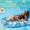 POOLSIDER Premium Adult Pool Float Lounger – XL Heavy-Duty Raft with Backrest & 2 Cup Holders – Tropical Design Pool Float for Adults - 2 of 4