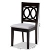 Set of 4 Lenoir Finished Wood Dining Chairs Gray - Baxton Studio - 4 of 4