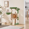 Yaheetech 42″ Height Cactus Cat Tree with Platform, Condo, Basket, Scratching Posts, Board & Hanging Ball - 2 of 4
