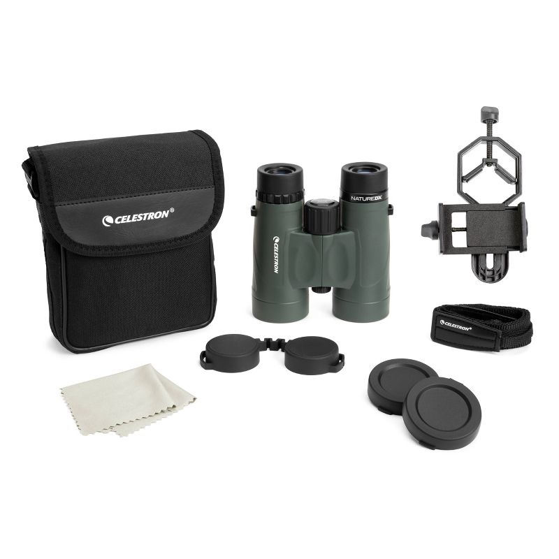 Celestron Nature DX 8x42 Binocular with Basic Smartphone Adapter - Black, 1 of 9