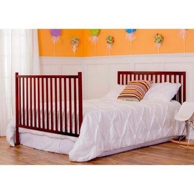 Cherry 5-in-1 Convertible Crib with Adjustable Mattress Support