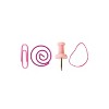 JAM Paper Office Supply Assortment Pink 1 Rubber Bands 1 Push Pins 1 Paper Clips & 1 Round Paper - 2 of 2
