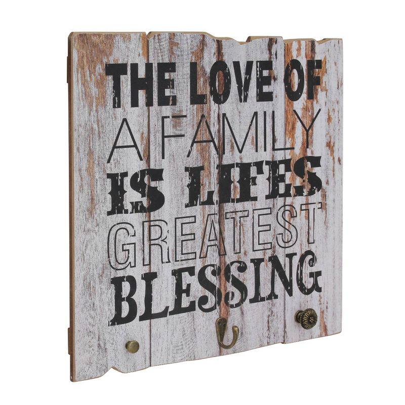 15.7&#34; x 15.7&#34; Rustic Wooden Love of Family Wall Art Light Gray - Stonebriar Collection, 1 of 7