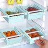 LunaLulinlk Refrigerator Drawers, Expandable Refrigerator Divider Fridge Drawer Organizer Refrigerator Bins for Egg Fruit Vegetable Seafood(Blue) - 3 of 4
