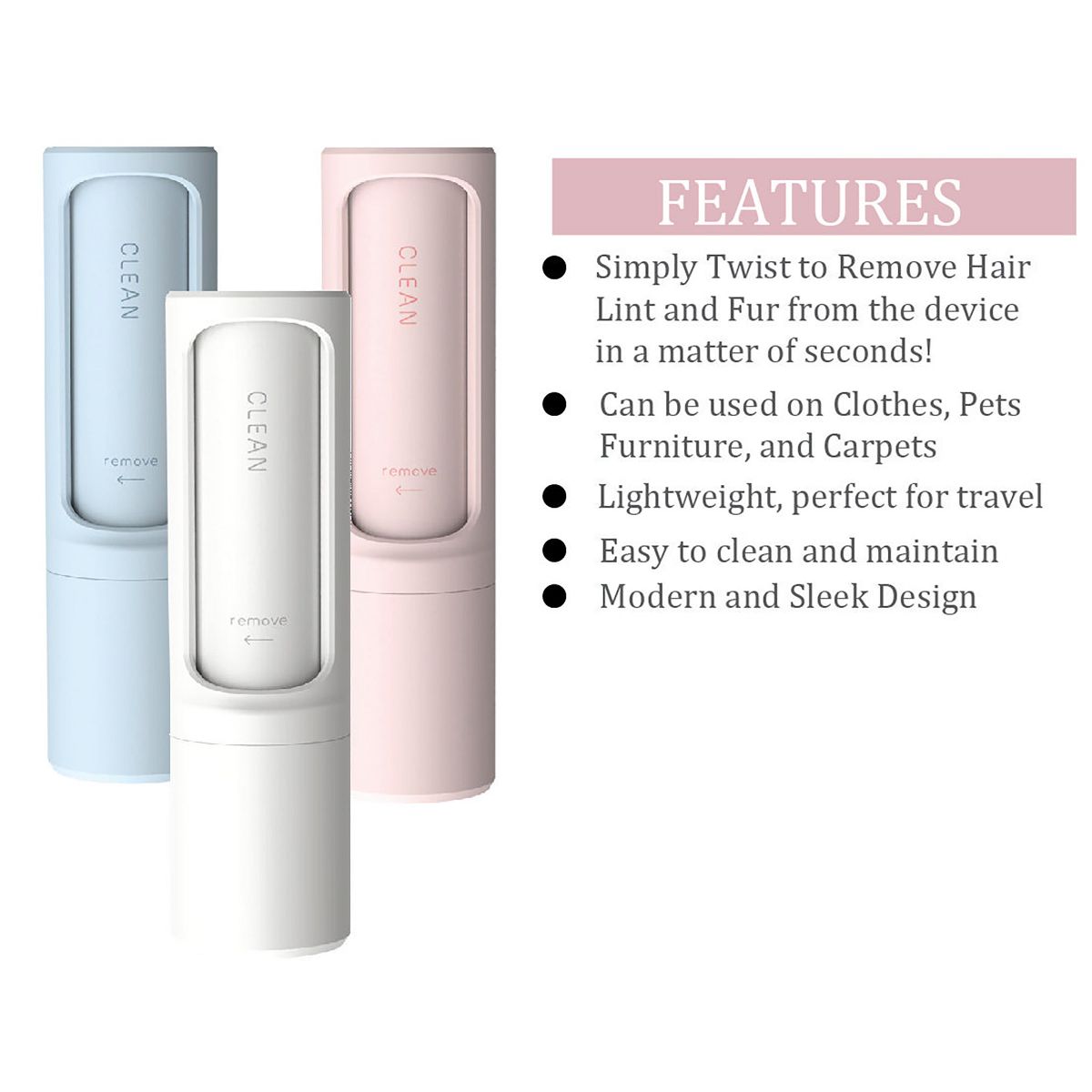 Pet Life Orotund Magical Lint and Pet Hair Removal Brush, Blue - thumbnail 8