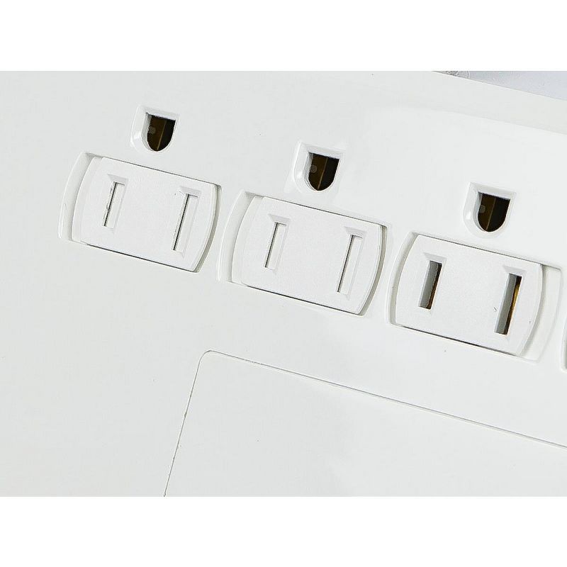 Monoprice Power & Surge - 12 Outlet Surge Protector Power Strip with 2 Built In 2.1A USB Charger Ports - 6 Feet - White | Cord UL Rated, 4, 230 Joules, 4 of 7