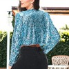 Anna-Kaci Women's Sequin Bedazzled Long Sleeve Bolero Jacket - 3 of 4
