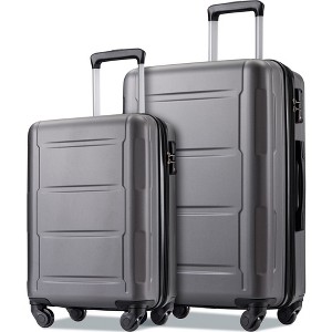 2 Piece Lightweight Suitcase Set ABS Luggage Set With TSA Lock & Expanable Spinner Wheels 20inch+24inch Set - 1 of 4