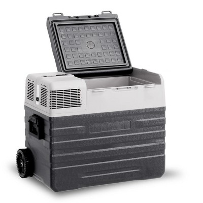 Gray Electric Portable Cooler with Wheels, 42 Quarts