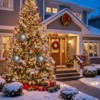 SEVOBAL Tree Ornaments 4PCS Set Christmas Ball Ornaments 4.7" Glass Hanging Decorations for Holiday Tree Festive Party Supplies, Gray, 4.7"*4.7"*4.7" - 4 of 4