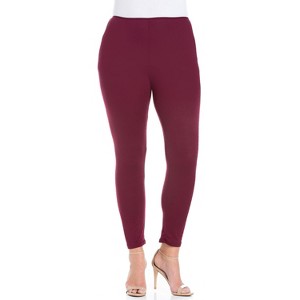 24seven Comfort Apparel Women's Plus Comfortable Ankle Length Leggings - 1 of 4