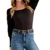 Women's Beyond Beauty Sheer Sleeve Bodysuit - And The Why - 2 of 3