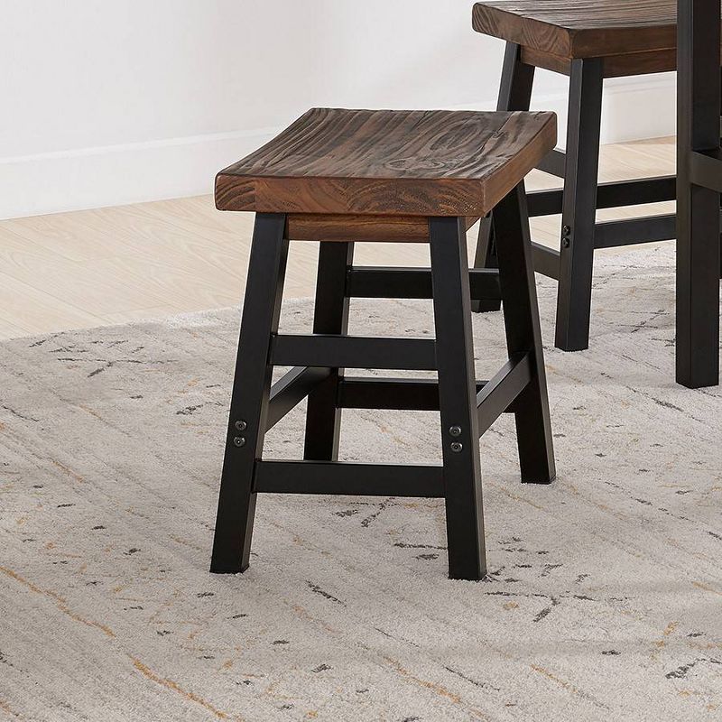 20&#34; Counter Height Barstool Hardwood Brown - Alaterre Furniture, 3 of 11